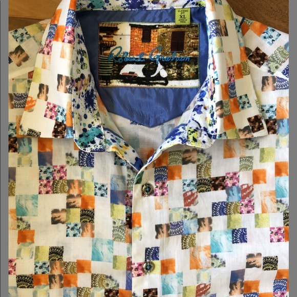 Robert Graham Multi-Color Classic Fit SS Shirt XL - Picture 4 of 8